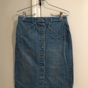 GAP Blue Denim Pencil Skirt